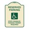 Signmission Reserved Parking State Disabled Parking Permit Required Heavy-Gauge Alum, 24" x 18", TG-1824-23008 A-DES-TG-1824-23008 - alternate 1